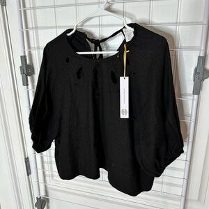 House of Harlow 1960 Black Blouse